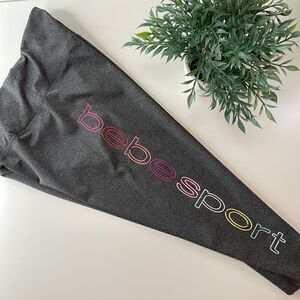 Bebe Sport Capri Yoga Pants. Size 1X. Like New.  Media pocket sewn into waist.